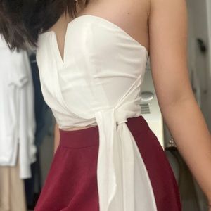 White Cropped Corset Top